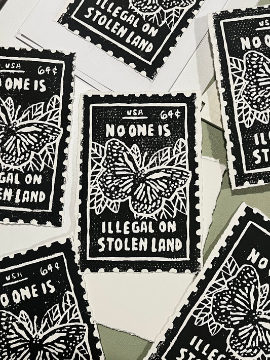 Anti-Ice Handmade Linocut Print