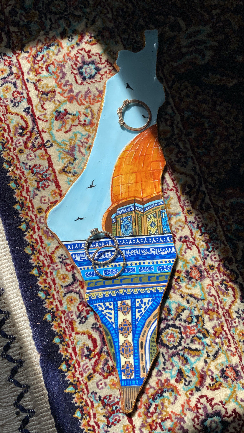 Palestine Hand-Painted Jewelry Dish