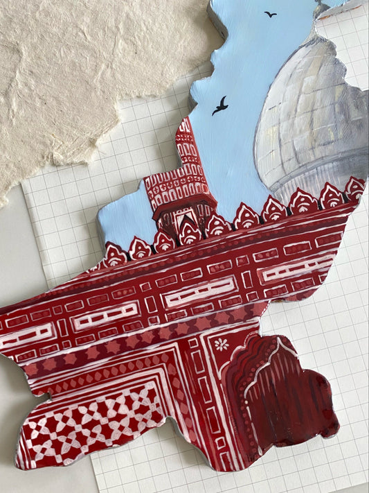 Pakistan Hand-Painted Jewelry Dish