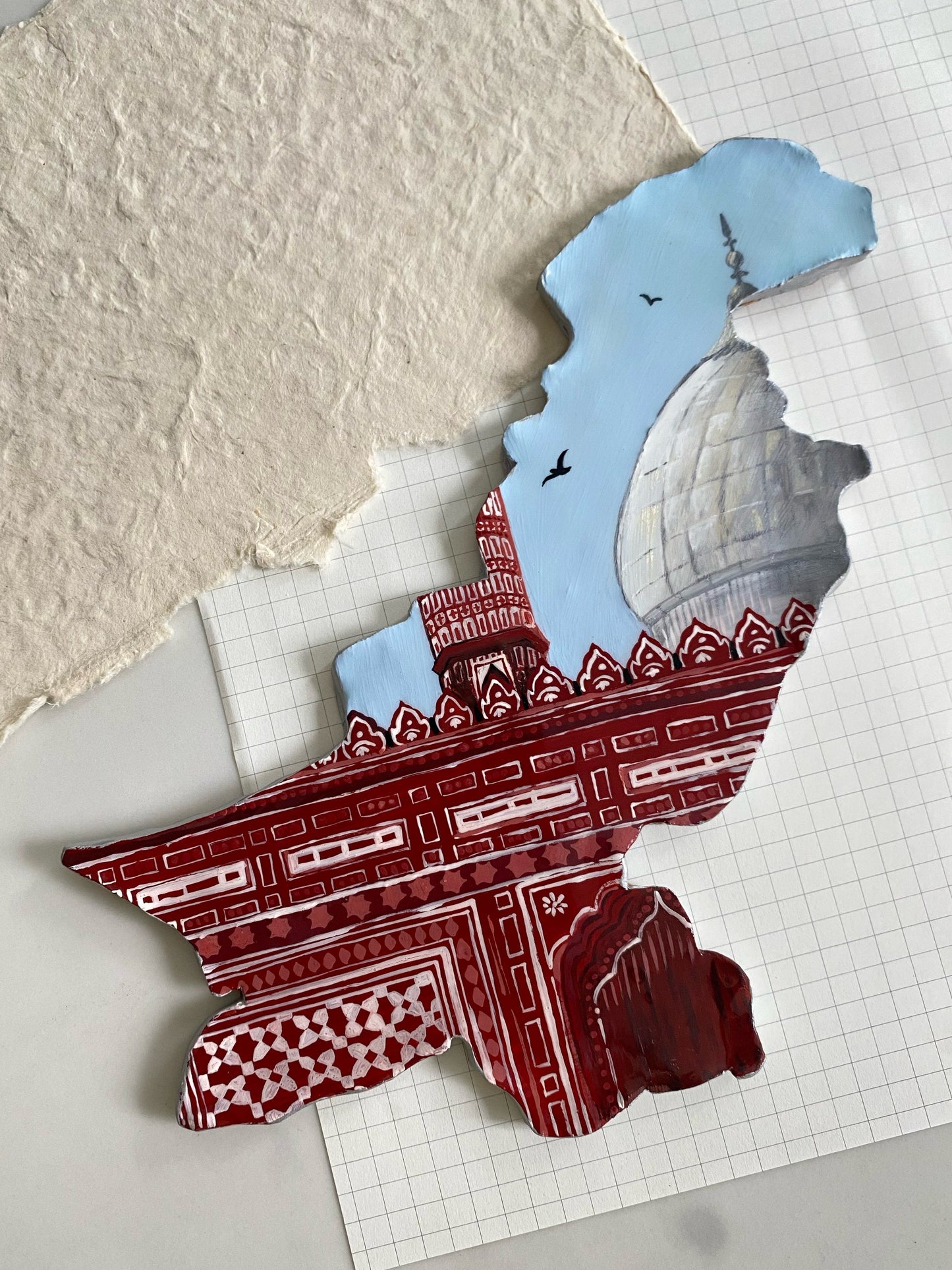 Pakistan Hand-Painted Jewelry Dish