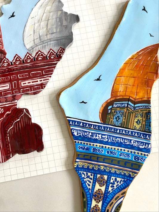 Palestine Hand-Painted Jewelry Dish