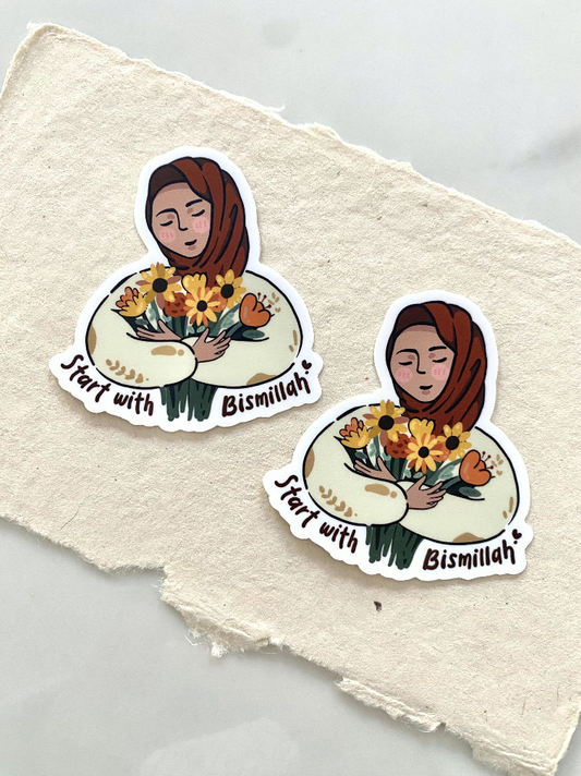 "Start with Bismillah" Sticker